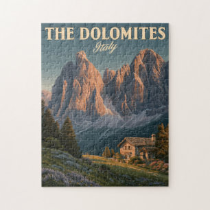 Puzzle Affiche de voyage vintage des Dolomites en Italie