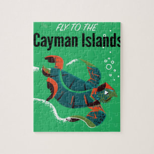 Puzzle Affiche de voyage vintage des îles Caïmans