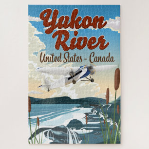 Puzzle Affiche de voyage Yukon rivière États-Unis Canada 