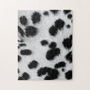 Puzzle Affiche élégante à motif faux fourrure de dalmatie