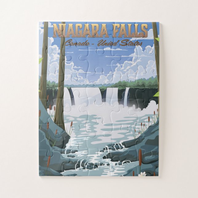 Puzzle Affiche touristique de Niagara Falls (Vertical)
