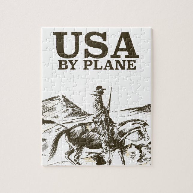 Puzzle Affiche USA Cowboy Travel (Vertical)