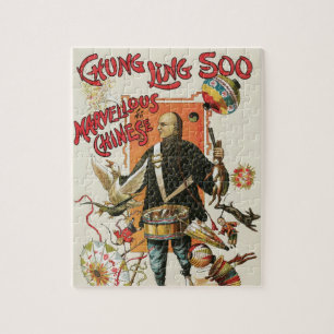 Puzzle Affiche vintage de magie, Magicien Chung Ling Soo