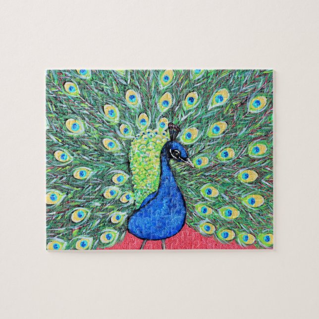 Puzzle Afficher Peacock Peainting (Horizontal)