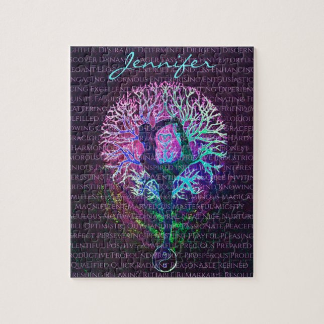 Puzzle Affirmation de mots positifs personnalisés Ajouter (Vertical)