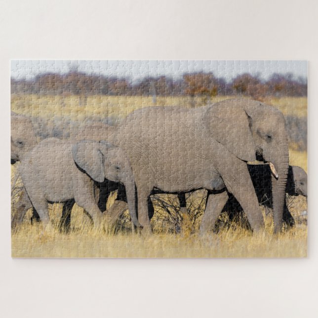 puzzle africain des éléphants (Horizontal)