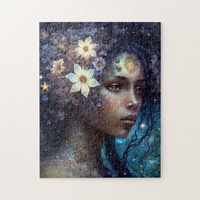 Puzzle African American Black Goddess Queen Imaginaire Ar (Vertical)