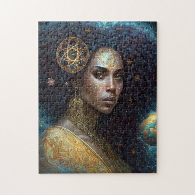 Puzzle African American Black Goddess Queen Imaginaire Ar (Vertical)