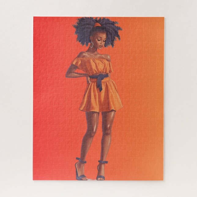 Puzzle African American Black Queen Melanin Sista Shopp (Vertical)
