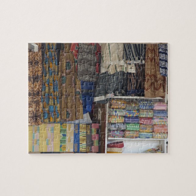 Puzzle Afrique, Ghana, Accra. Textile et artisanat d'Accr (Horizontal)