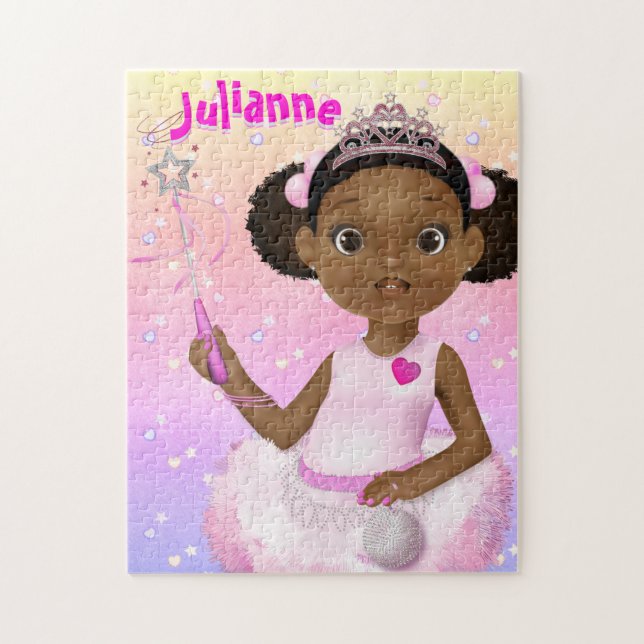 Puzzle Afro-Américaine Fairy Princesse Ballerina (Vertical)