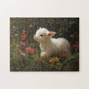 Puzzle Agneau mignon et papillon