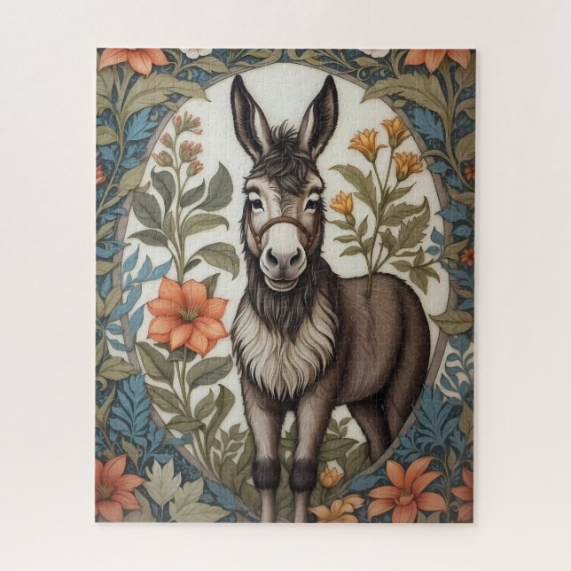 Puzzle Agritourisme Donkey William Morris inspiré (Vertical)