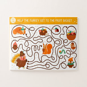 Puzzle Aider la dinde de Thanksgiving à trouver les enfan