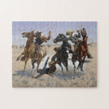 Aider un camarade par Frederick Remington