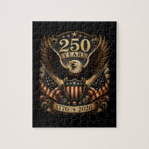 Puzzle Aigle patriotique américain 1776 2026 250e 4 juill