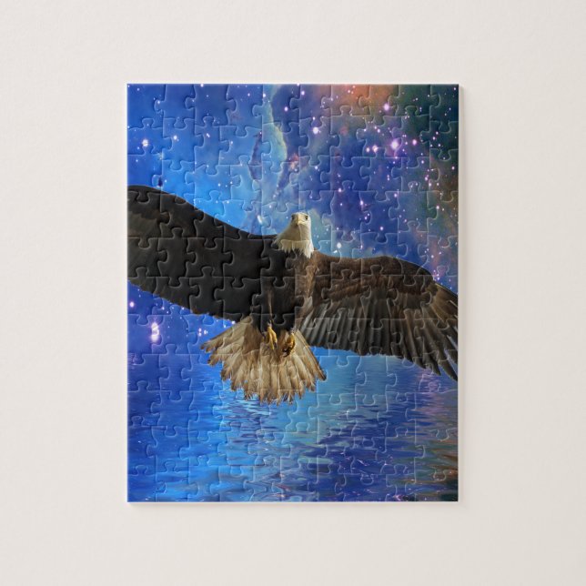 Puzzle Aigle volant et nébuleuse spatiale (Vertical)