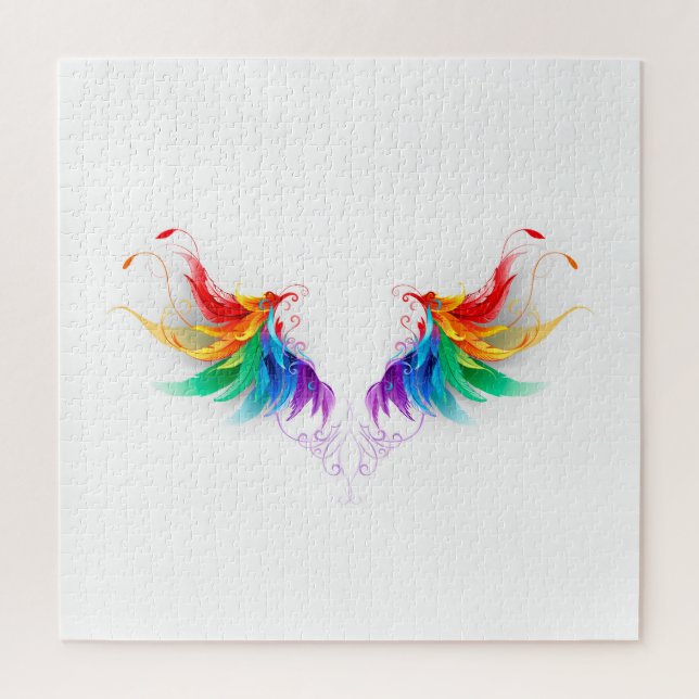 Puzzle Ailes fluffy arc-en-ciel (Vertical)