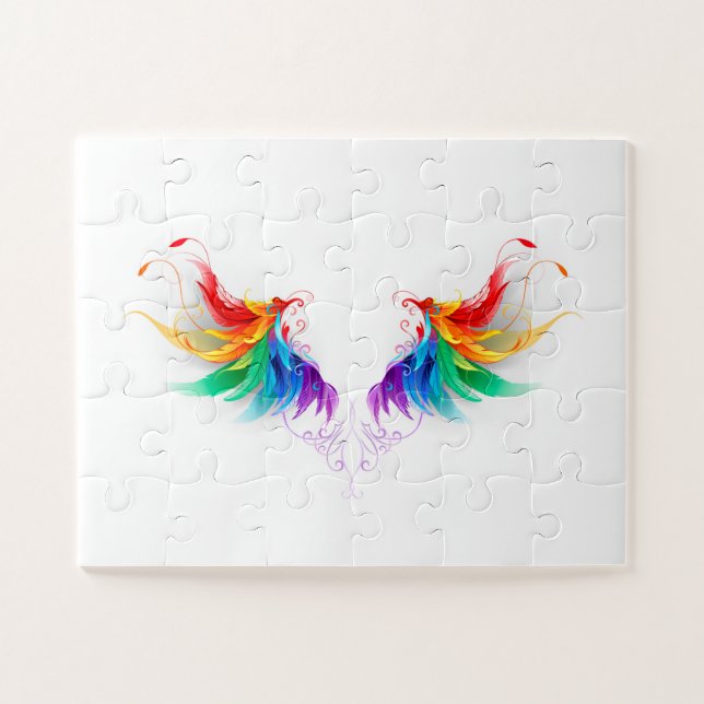 Puzzle Ailes fluffy arc-en-ciel (Horizontal)