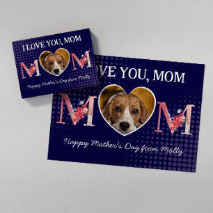 Puzzle Aimez vous Maman coeur floral personnalisé chien p