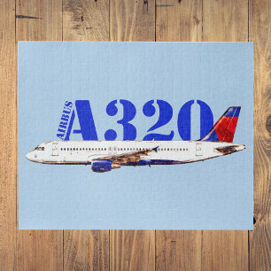 Puzzle Airbus a320 Dessin à l'aquarelle d'avion