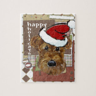 PUZZLE AIREDALE DE NOËL