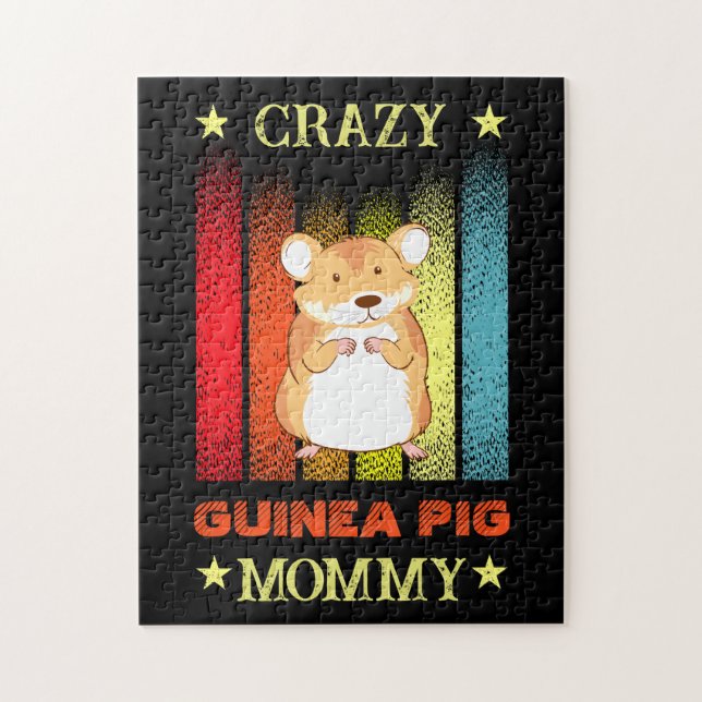 Puzzle Ajouter un nom Modifier le texte Crazy Guinée Pig  (Vertical)