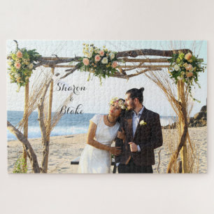 Puzzle Ajouter vos propres noms et photo Mariage 1014 Pc 