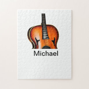 Puzzle Ajouter votre nom texte brun violon musique amoure