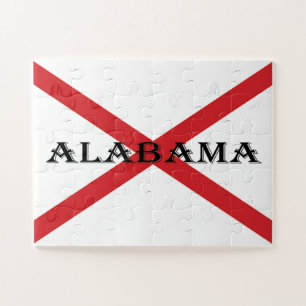 Puzzle Alabama et drapeau 11x14 jpcnt 30pc