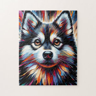 Puzzle Alaskan Klee Kai Dog Acrylique Imprimer   Coloré