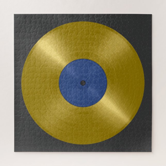 Puzzle Album Gold Vinyl Record (Vertical)