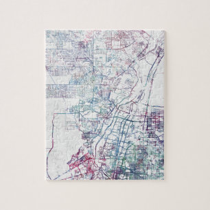 Puzzle Albuquerque map painting