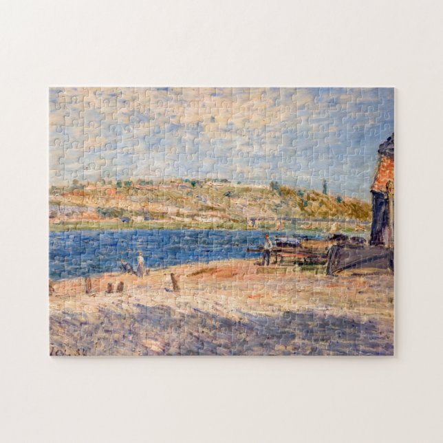 Puzzle Alfred Sisley - Les berges de la rivière à Saint-M (Horizontal)
