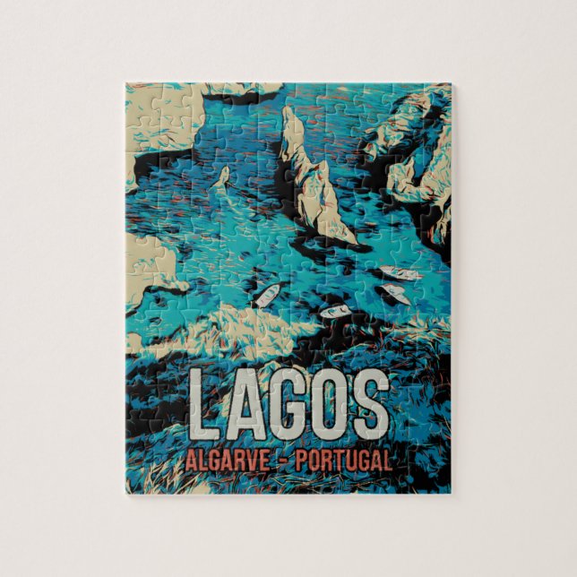 Puzzle Algarve Portugal voyage vintage (Vertical)