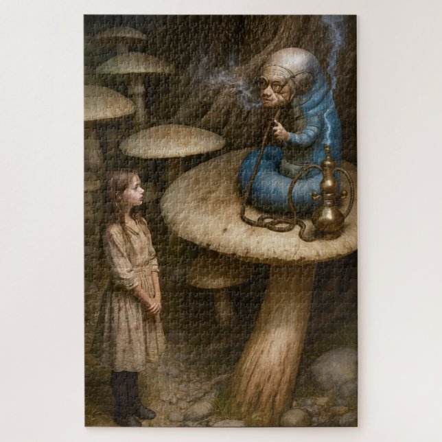 Puzzle Alice And Hookah Smoking Caterpillar (Vertical)