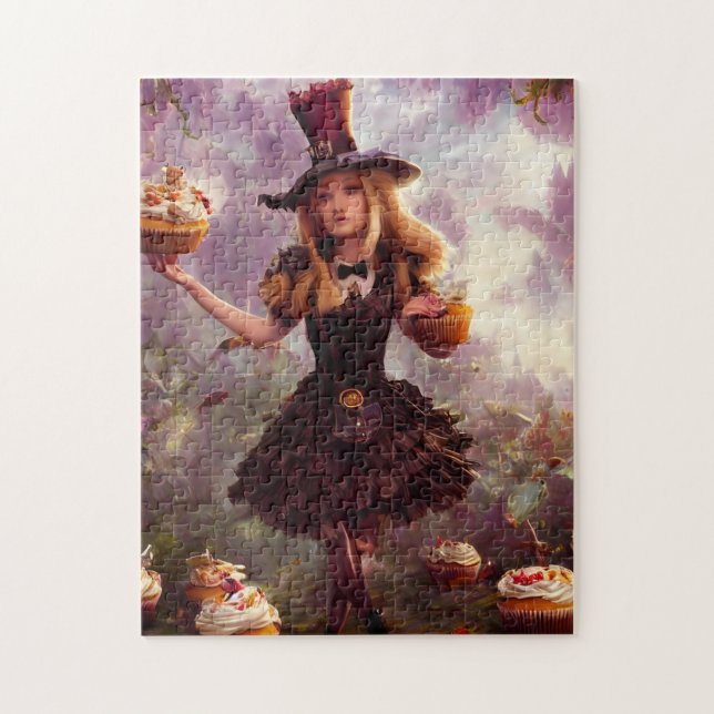 Puzzle Alice et les cupcakes Imaginaire Steampunk (Vertical)