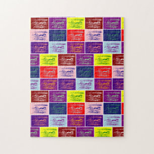 Puzzle Alice nageant dans un bassin de larmes pop art