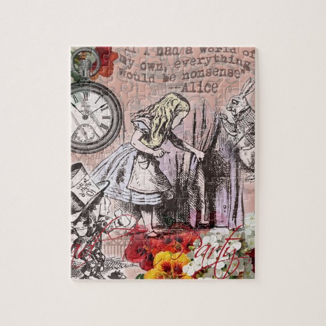 Puzzle Alice rideau absurde merveilleuse (Vertical)