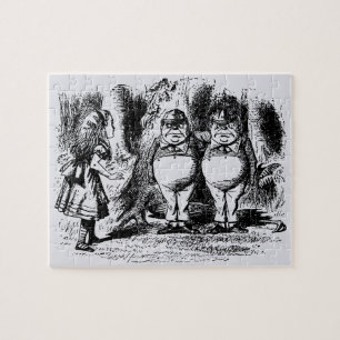 Puzzle Alice vintage au pays des merveilles, Tweedledum T