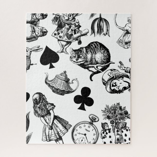 Puzzle Alice White Rabbit Wonderland Classic (Vertical)