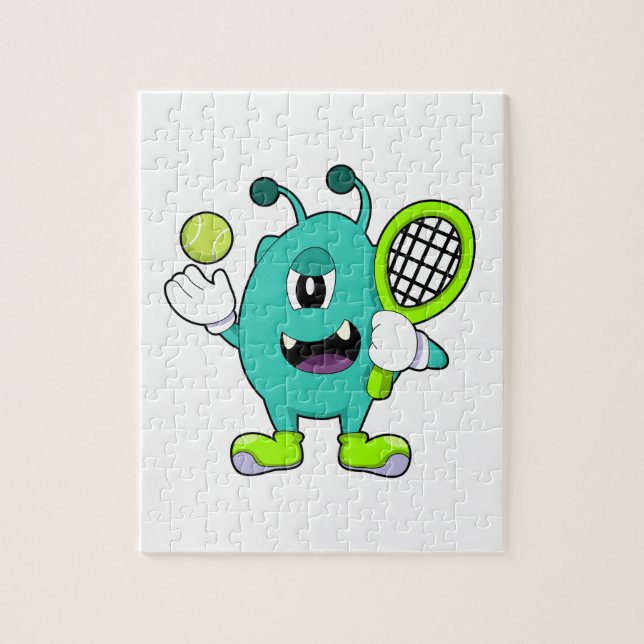 Puzzle Alien à Tennis avec raquette de tennis (Vertical)