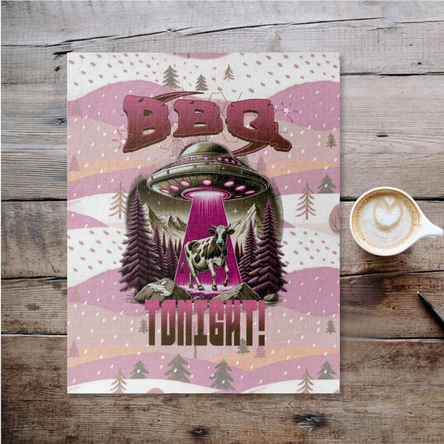 Puzzle Alien BBQ Enlèvement de vache Plaisanterie (Créateur téléchargé)