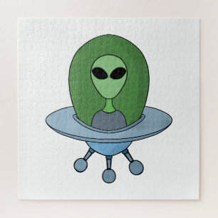 Puzzle Alien dans son petit vaisseau spatial