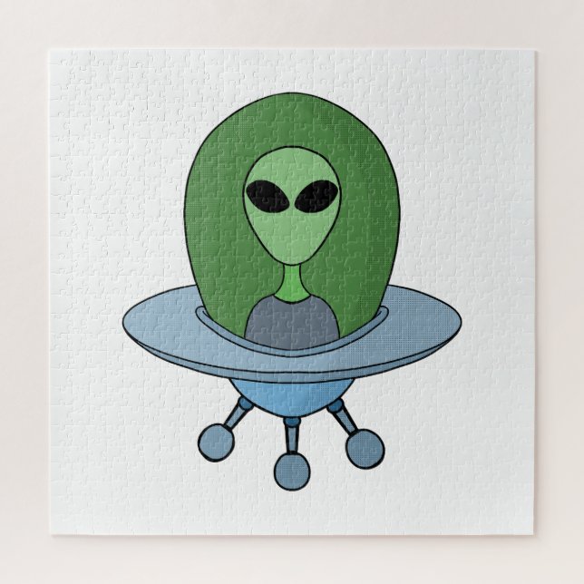Puzzle Alien dans son petit vaisseau spatial (Vertical)
