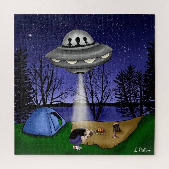 Puzzle Alien d'enlèvement extra-terrestre (Vertical)