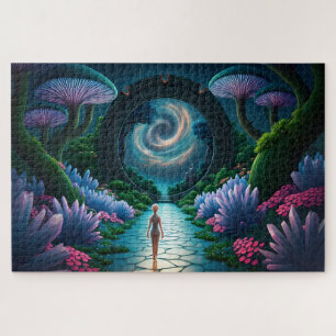 Puzzle Alien Figure marche vers une planète éloignée de S
