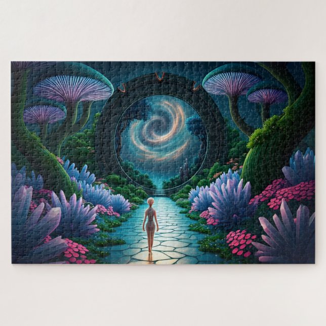 Puzzle Alien Figure marche vers une planète éloignée de S (Horizontal)