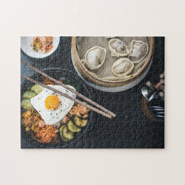Puzzle Alimentation de l'igname de Bibimbap coréen (Horizontal)