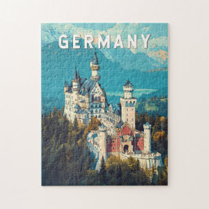 Puzzle Allemagne Illustration Voyage Art Vintage